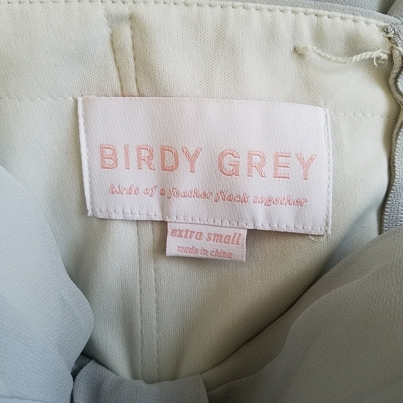 BIRDY Grey Christina Convertible Tullie Silver Maxi Prom Dress Women's Size XS - Picture 12 of 14